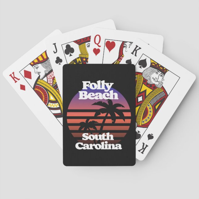 Jeu De Cartes Folly Beach Caroline du Sud (dos)