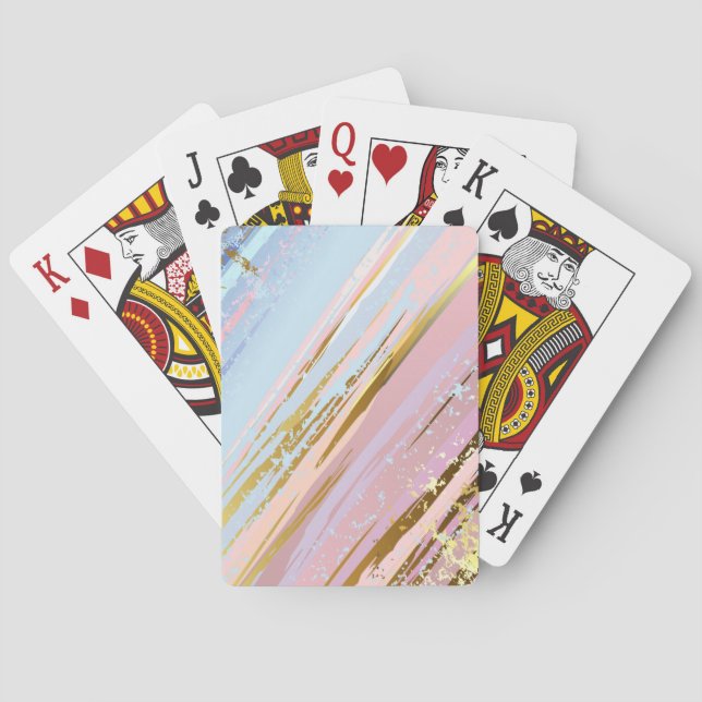 Jeu De Cartes Fond rose texturé (dos)