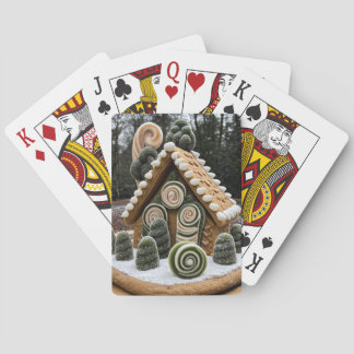 Jeu De Cartes Forest Mint Gingerbread Cottage Playing Cards