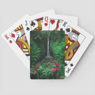 Jeu De Cartes Forêt   Cascades Leke Leke Waterfalls à Bali