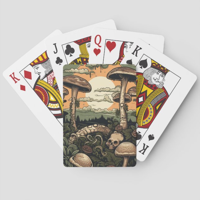 Jeu De Cartes Forêt de champignons punk (dos)