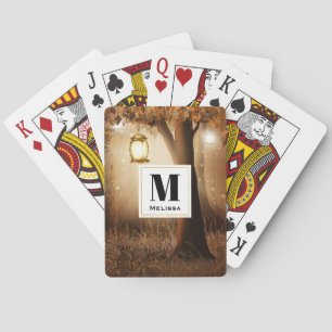Jeu De Cartes Forêt magique avec lumières des fées Monogramme