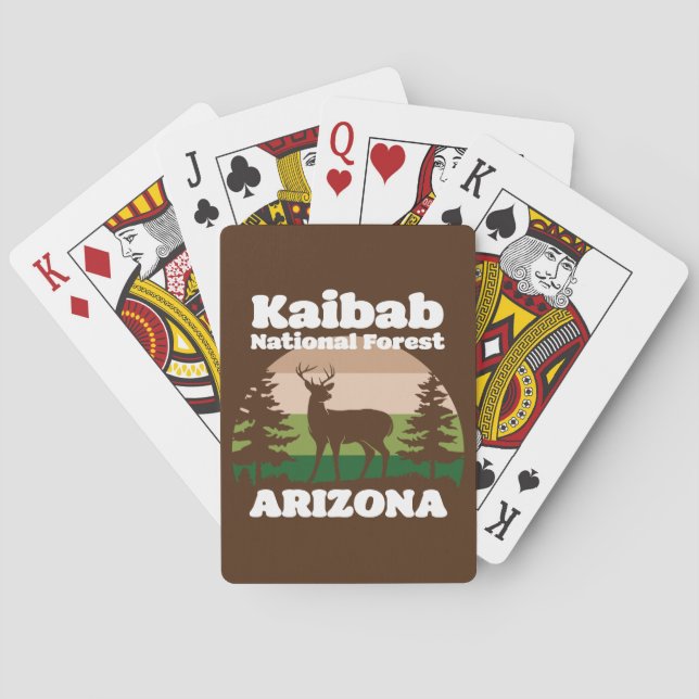 Jeu De Cartes Forêt nationale de Kaibab Arizona (dos)