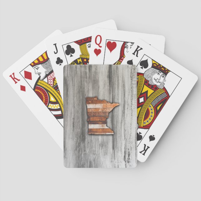 Jeu De Cartes Forme rustique du Minnesota (dos)