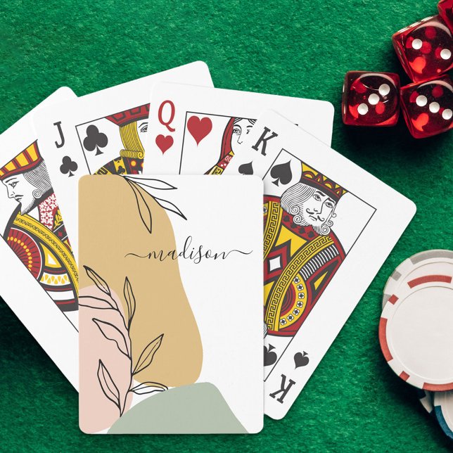 Jeu De Cartes Formes Abstraites et Feuilles personnalisés (Créateur téléchargé)