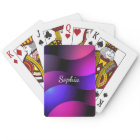 Formes courbes colorées, nom de script blanc