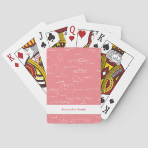 Jeu De Cartes Formules mathématiques personnalisées simples rose