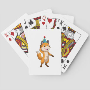 Jeu De Cartes Fox à la fête avec casquette de parti