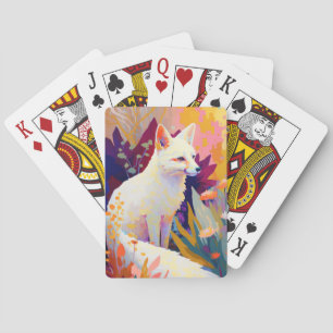 Jeu De Cartes Fox Animal Portrait Peinture Faune Art Extérieur