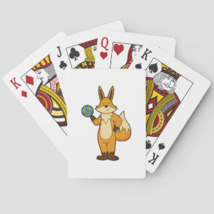 Jeu De Cartes Fox comme joueur de volleyball avec volleyball