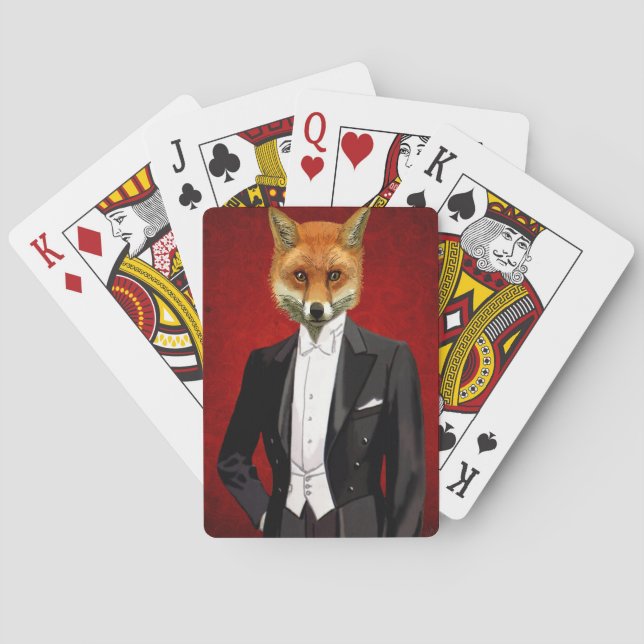 Jeu De Cartes Fox En Costume De Soirée, Portrait (dos)