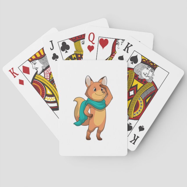 Jeu De Cartes Fox with Scarf (dos)