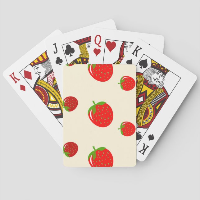 Jeu De Cartes Fraise rouge rose (dos)