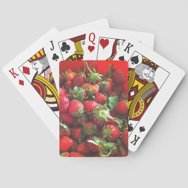 Jeu De Cartes Fraises Bicyclette Cartes de jeu (dos)