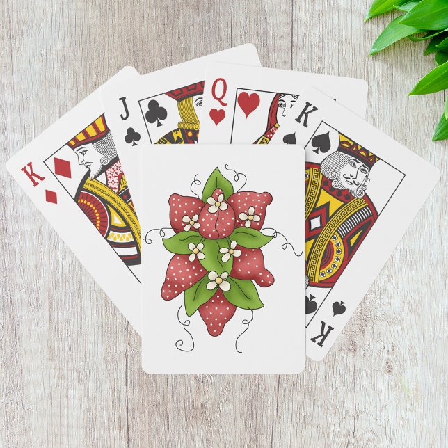 Jeu De Cartes Fraises et fleurs Jouer aux cartes (Créateur téléchargé)
