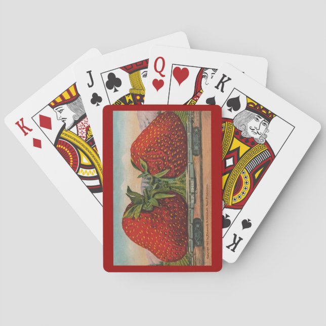 Jeu De Cartes Fraises Giant Fruit Antique Fruit Amusant (dos)
