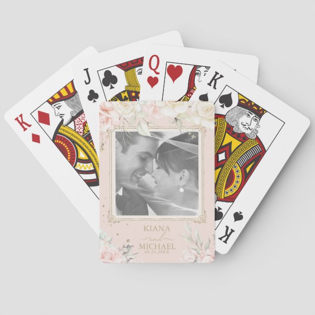 Jeu De Cartes Français Romance Mariage Photo Blush ID870 (dos)