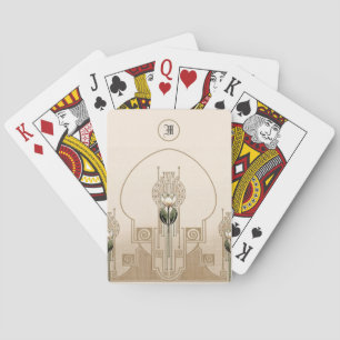 Jeu De Cartes Frieze vintage Tulipes Art Nouveau