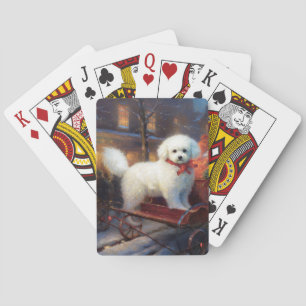 Jeu De Cartes Frise de Bichon Frise Festin de Noël