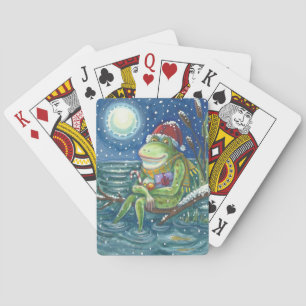 Jeu De Cartes FROG ON LOG, CHRISTMAS PONT DE CARTES DE JEU Poker