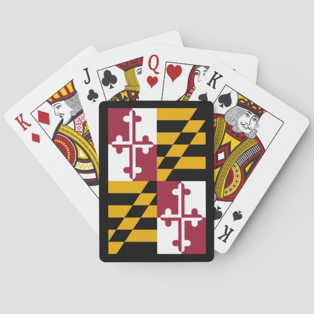 Jeu De Cartes Frontière noire de l'État du Maryland (dos)