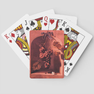 Jeu De Cartes FRUITS DE SAISON PROSPÉRITÉ Antique rose rouge bru