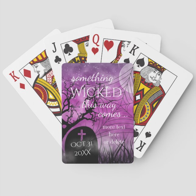 Jeu De Cartes Fun Amusant Halloween Mariage Personnalisé Cartes  (dos)