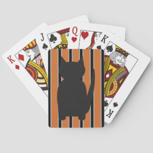 Jeu De Cartes Fun et Fun Halloween Noir Silhouette Chats