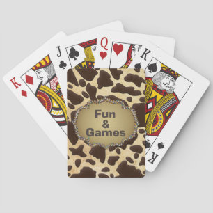 Jeu De Cartes Fun & Jeux Brown & Gold Poster de animal