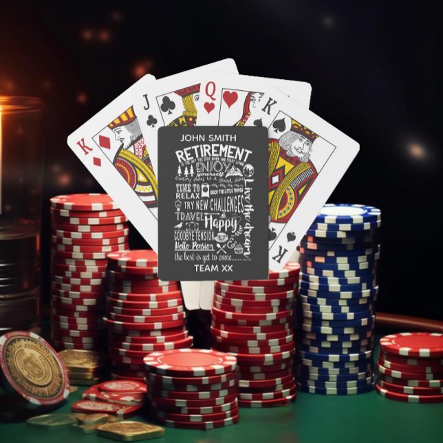 Jeu De Cartes Fun Retirement Playing Cards | Custom Personaliz (Créateur téléchargé)