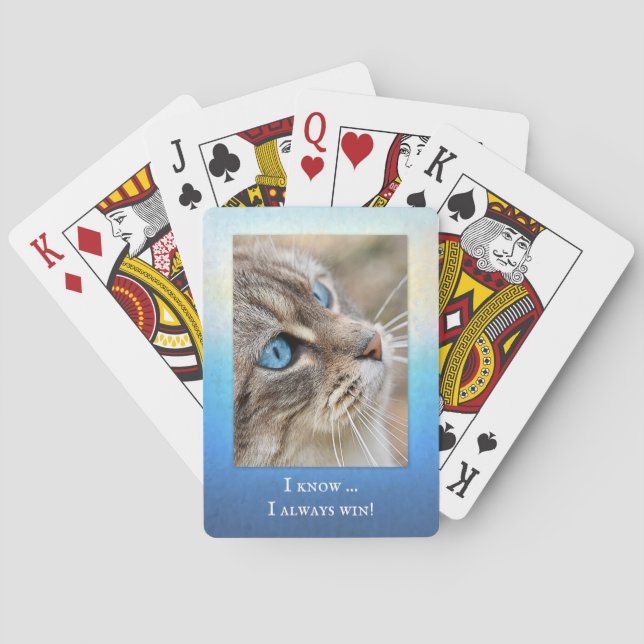 Jeu De Cartes Funny Cat Photo Jouer Cartes Deck (dos)