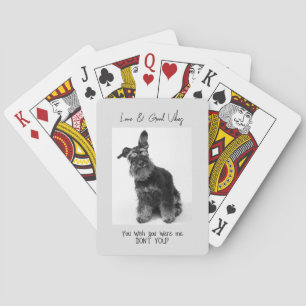 Jeu De Cartes Funny Chien Photo Love & Good Vibes Jouer aux cart