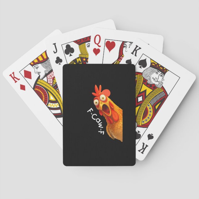 Jeu De Cartes Funny F-Caw-F poulet F-Caw-F poulet Créatif Décont (dos)