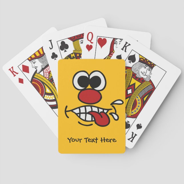 Jeu De Cartes Funny Face personnalisées jouer aux cartes (dos)
