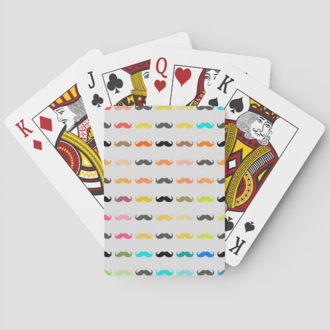 Jeu De Cartes Funny Girl Mustache 2 (dos)