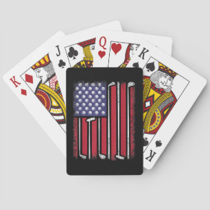 Jeu De Cartes Funny Golf American Flag Golf Player Vintage Golfe