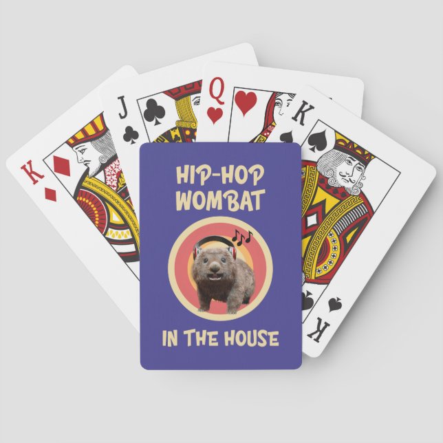 Jeu De Cartes Funny Hip-hop Wombat à la Maison (dos)