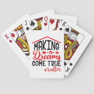 Jeu De Cartes Funny Real Estate Agent home Broker Blue Realtor  