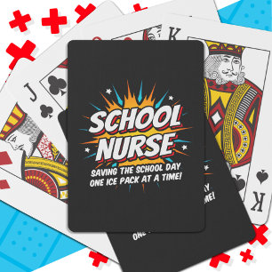 Jeu De Cartes Funny Superhero École infirmière appréciation