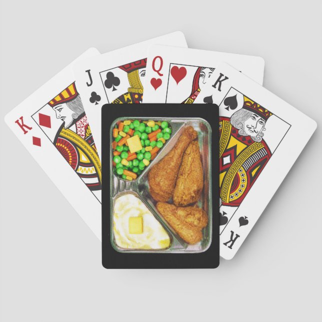 Jeu De Cartes Gagnante Carte de dîner au poulet (dos)