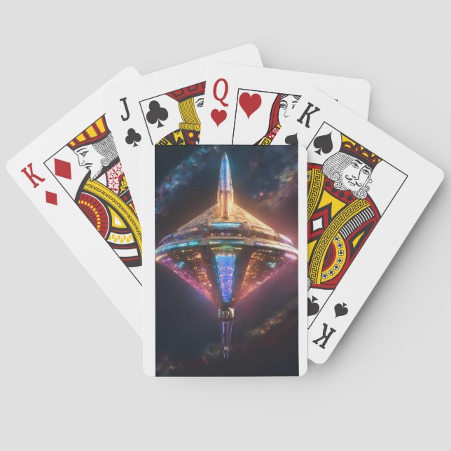 Jeu De Cartes "Gamble galactique : carte de croisière céleste de (dos)