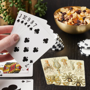Jeu De Cartes Gamochonia vintage de calmar de poulpe par Ernst H
