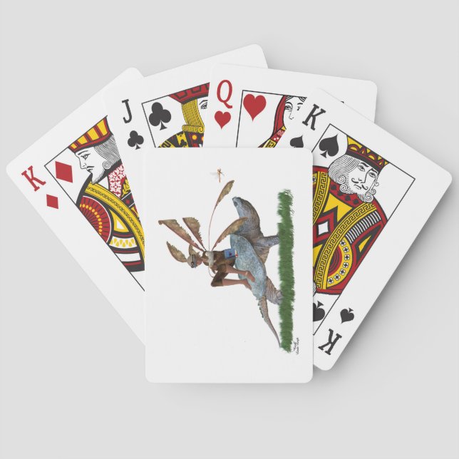 Jeu De Cartes Garçon Fée Riding Sur Turtle Classic Playing Carte (dos)