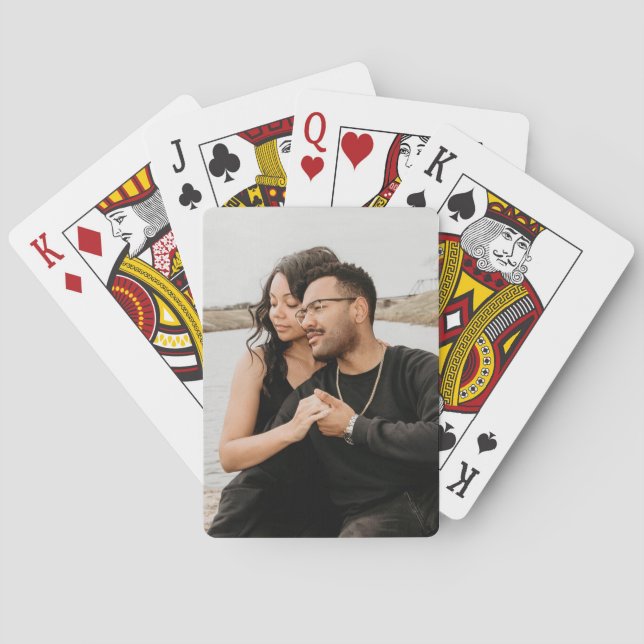Jeu De Cartes Garde-photo personnalisée en couple (dos)