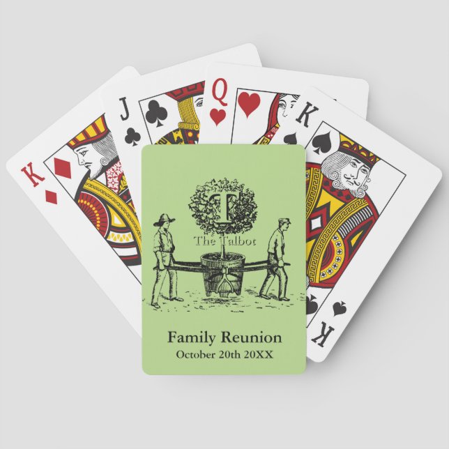 Jeu De Cartes Gardeners Famille Retrouvailles Carte de jeu Nom p (dos)