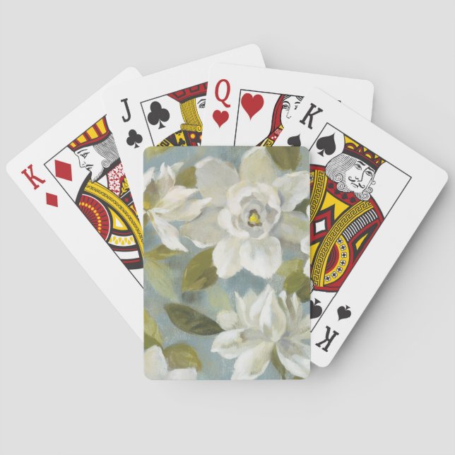 Jeu De Cartes Gardenia on Slate Blue (dos)