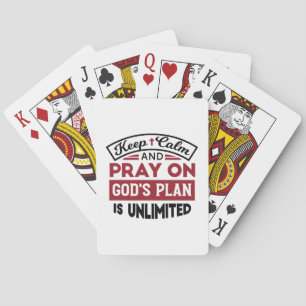 Jeu De Cartes Gardez le calme et priez Le plan de Dieu est une c
