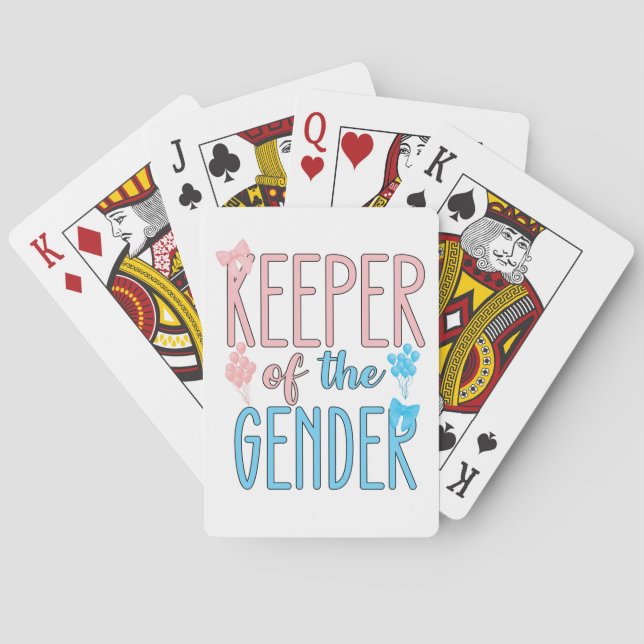 Jeu De Cartes Gardien De Genre Révéler Garçon Fille Rose Bleu (dos)