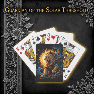 Jeu De Cartes Gardien du Seuil Solaire – Lion de l'Équilibre 