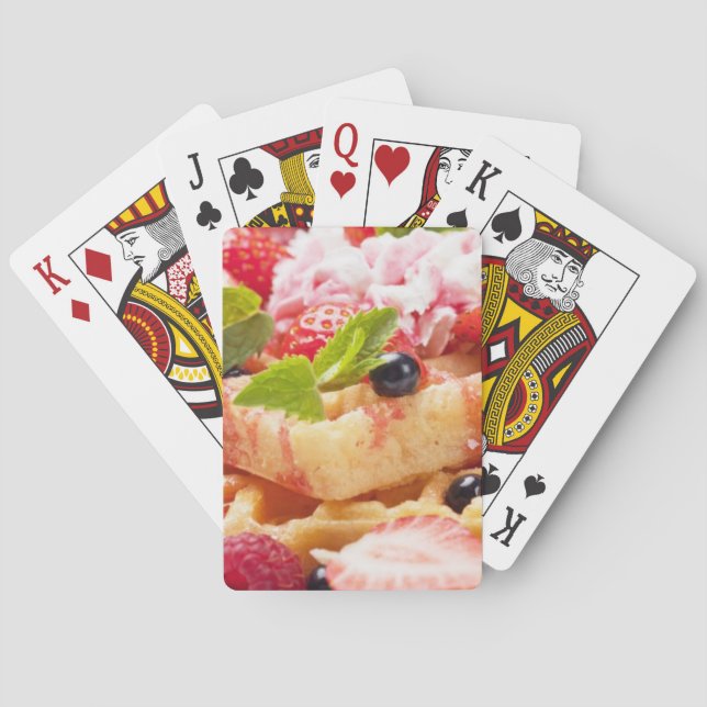 Jeu De Cartes Gâteau de gaufre avec la baie fraîche (dos)